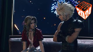 Final Fantasy 7 Rebirth screenshot showing Cloud in conversation